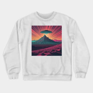 UFO Chronicles Podcast - UFO Glitch Artwork V2 Crewneck Sweatshirt